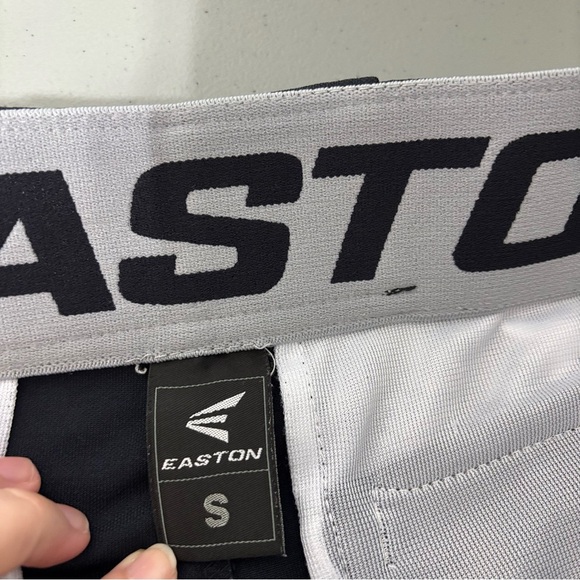 Easton Men's Small Black Baseball Pants Snap Front Zipper Straight - Picture 3 of 8